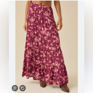 Altar'd State Kambry Floral Maxi Skirt. Pink floral. Size Small. NWOT